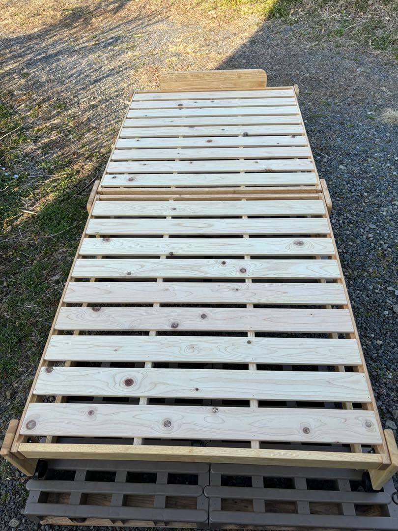 中居木工　木製 折りたたみベッド シングルサイズ　2019年製