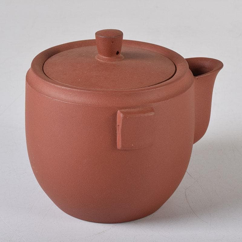 中国　中国宣興銘　紫砂　朱泥　宝瓶　急須　茶壷　V　R8342