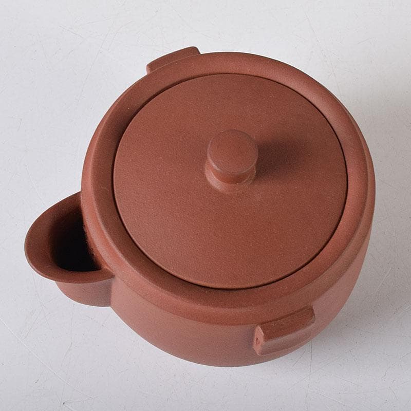 中国　中国宣興銘　紫砂　朱泥　宝瓶　急須　茶壷　V　R8342