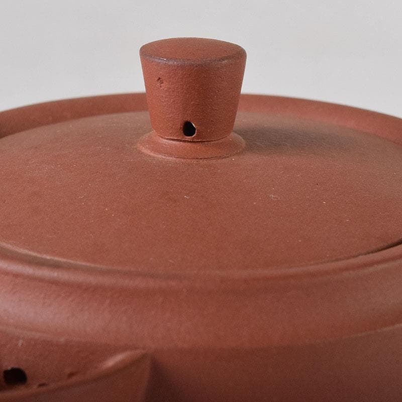 中国　中国宣興銘　紫砂　朱泥　宝瓶　急須　茶壷　V　R8342