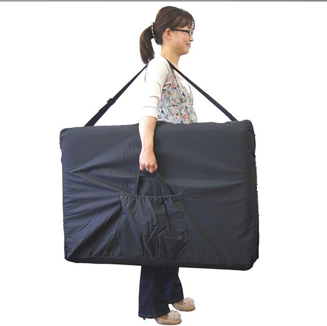 【美品】軽量木製折りたたみベッド EB-03（キャリーバッグ付/ダークブラウン）