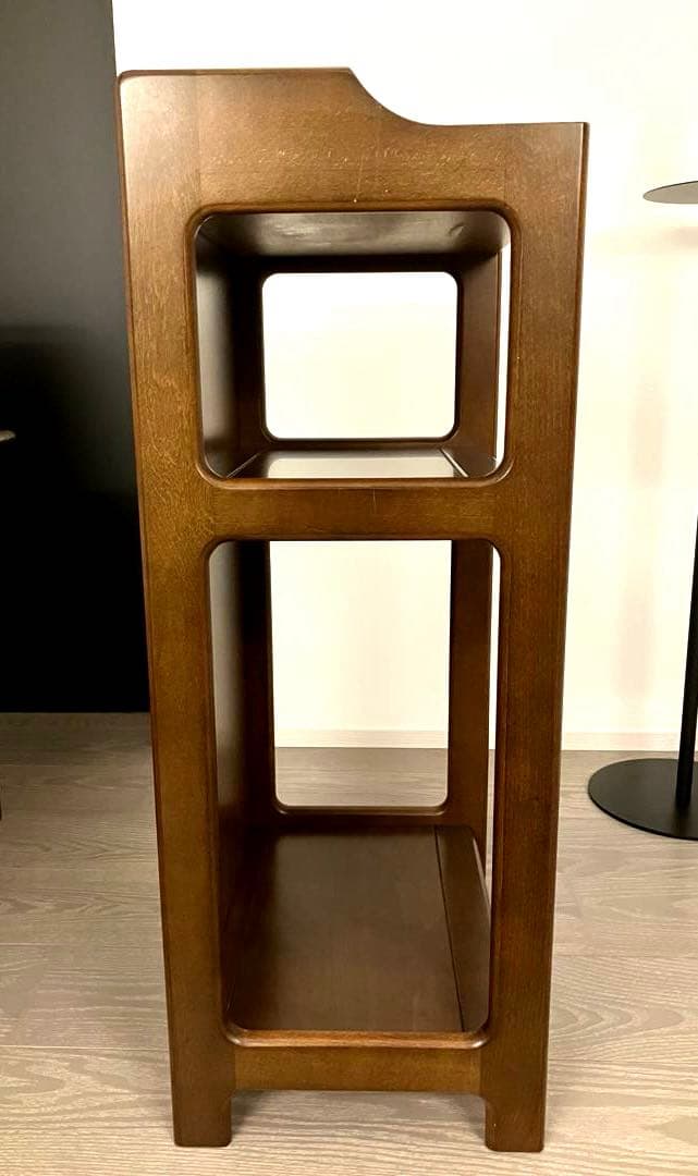 美品 オールドカリモク オープンシェルフ 花台 ナイトテーブル ヴィンテージ