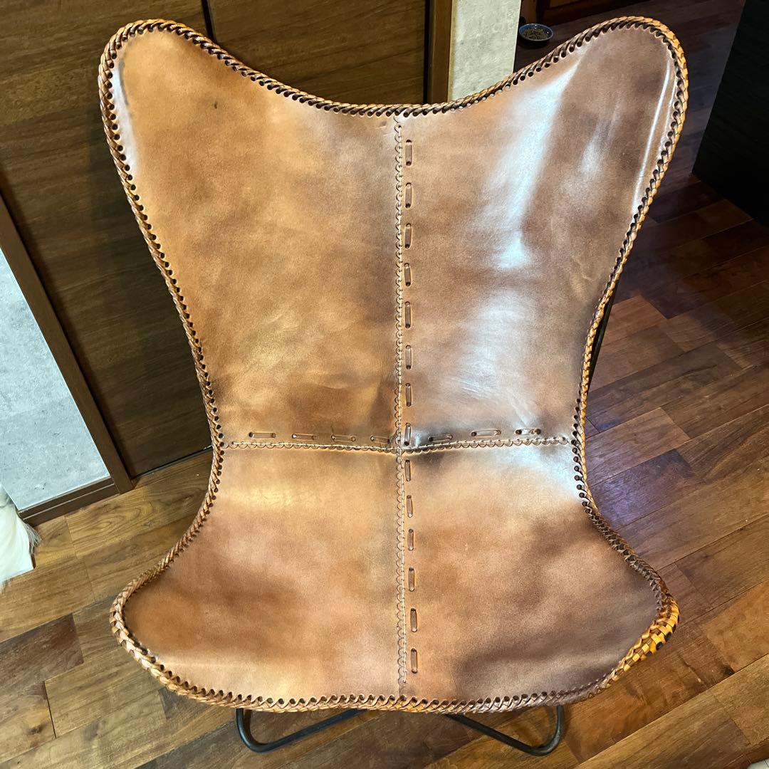 バタフライチェア　レザーチェア アンティーク ヴィンテージ