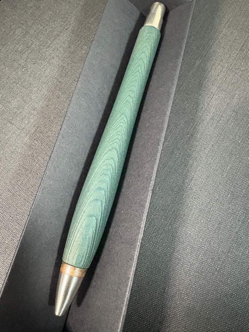 ウッドペンクラフト　屋久杉浮造り国産漆錫・鶯(たまもの・うぐいす