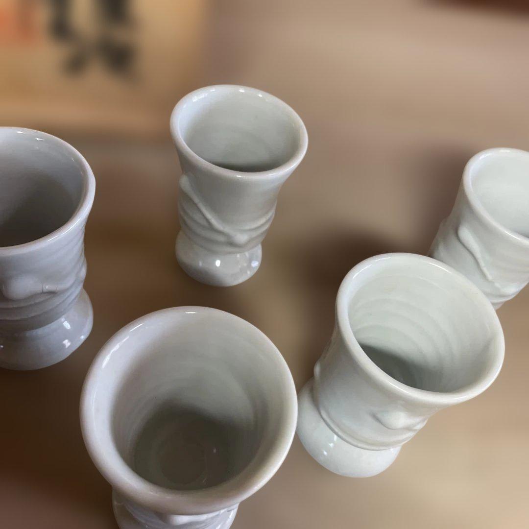 上田恒次　白磁高杯　共箱