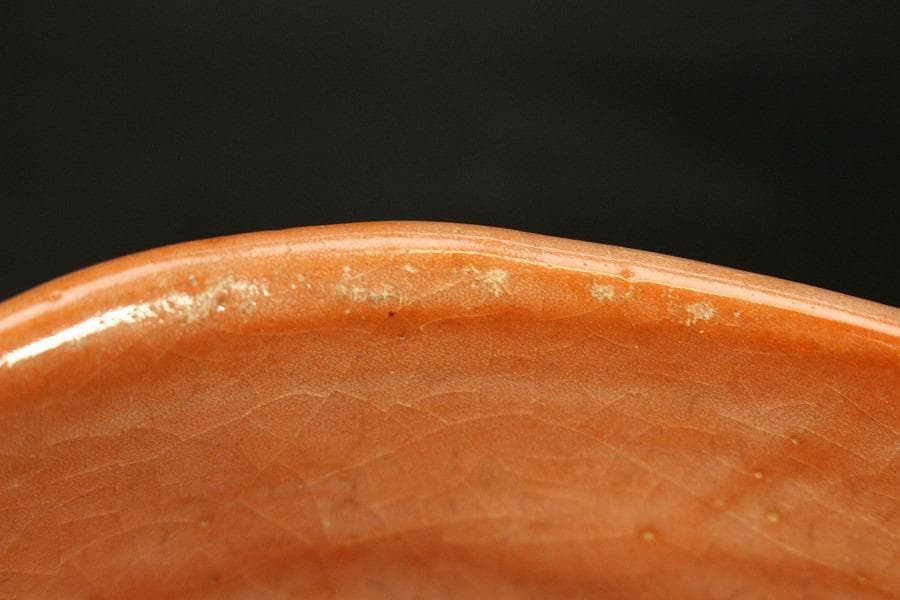 茶道具 赤楽茶碗 楽焼 φ12.7cm(LC660)