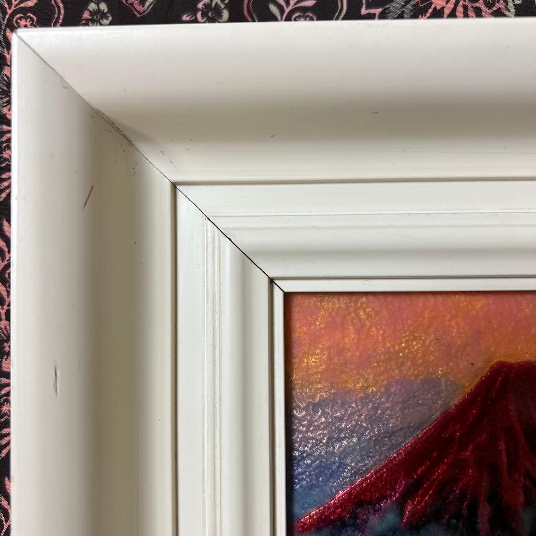 七宝焼  赤富士  工芸品  日本画