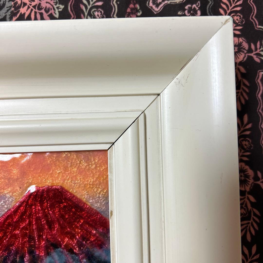 七宝焼  赤富士  工芸品  日本画