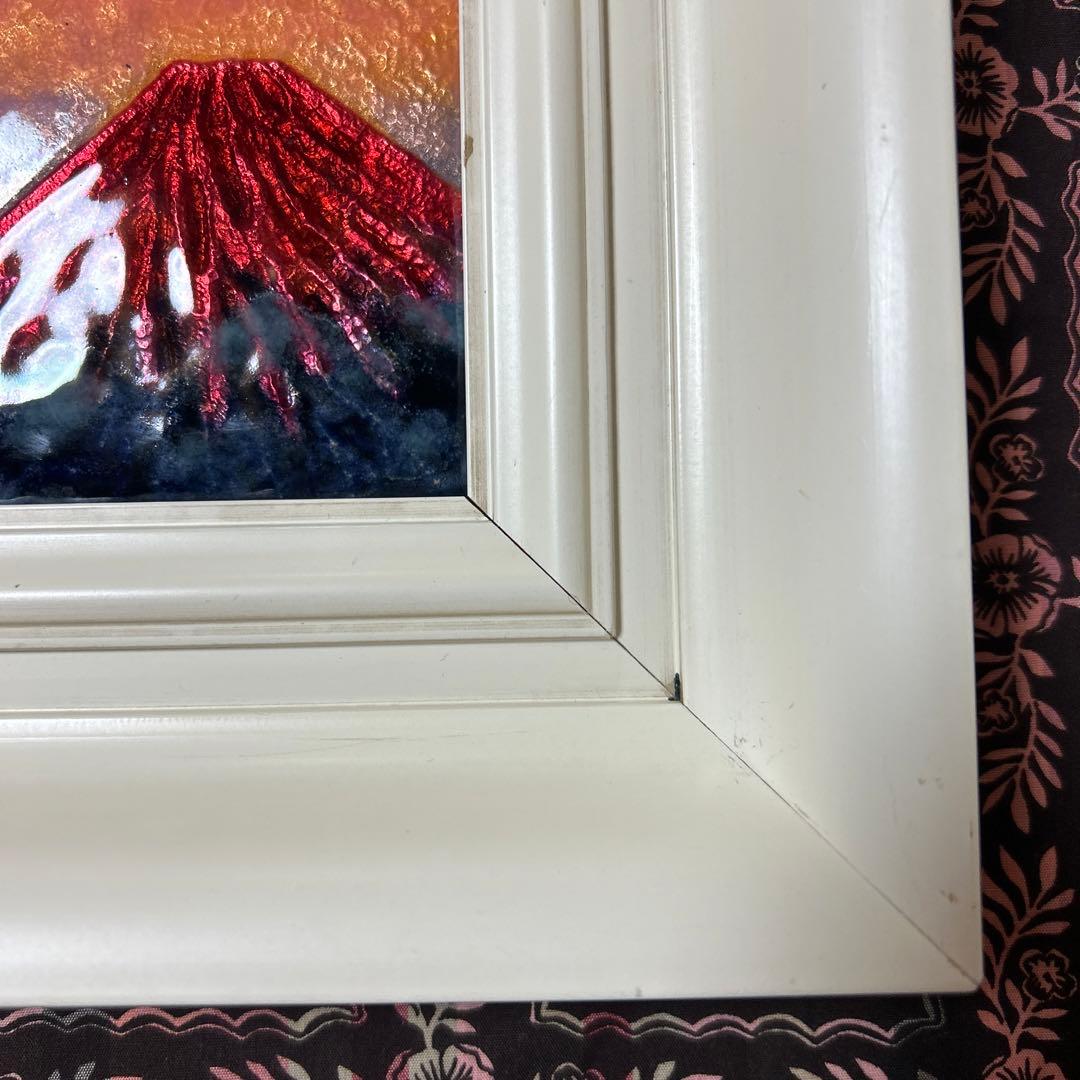 七宝焼  赤富士  工芸品  日本画