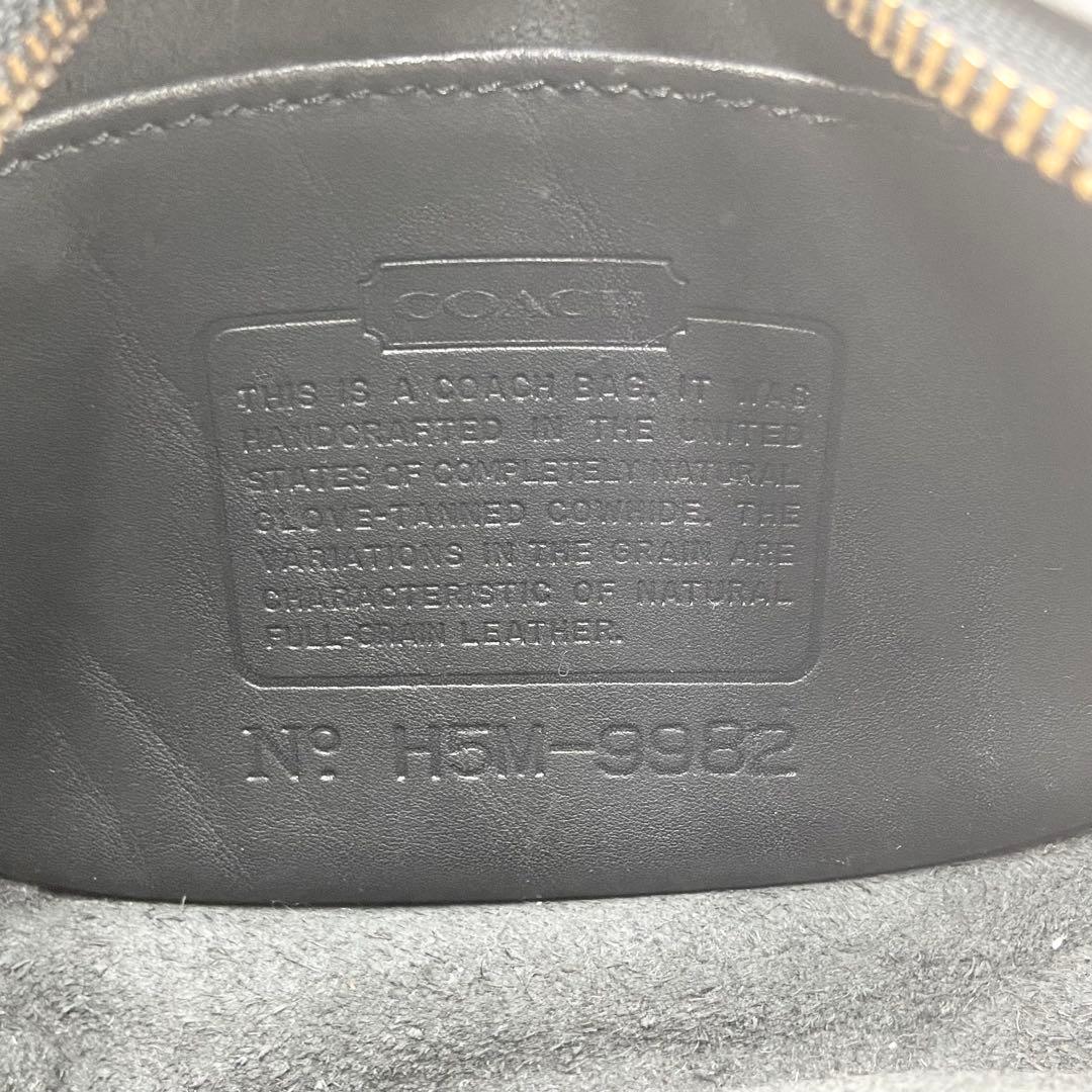 オールドコーチ キャンティーン ショルダーバッグ レザー ブラック　9982