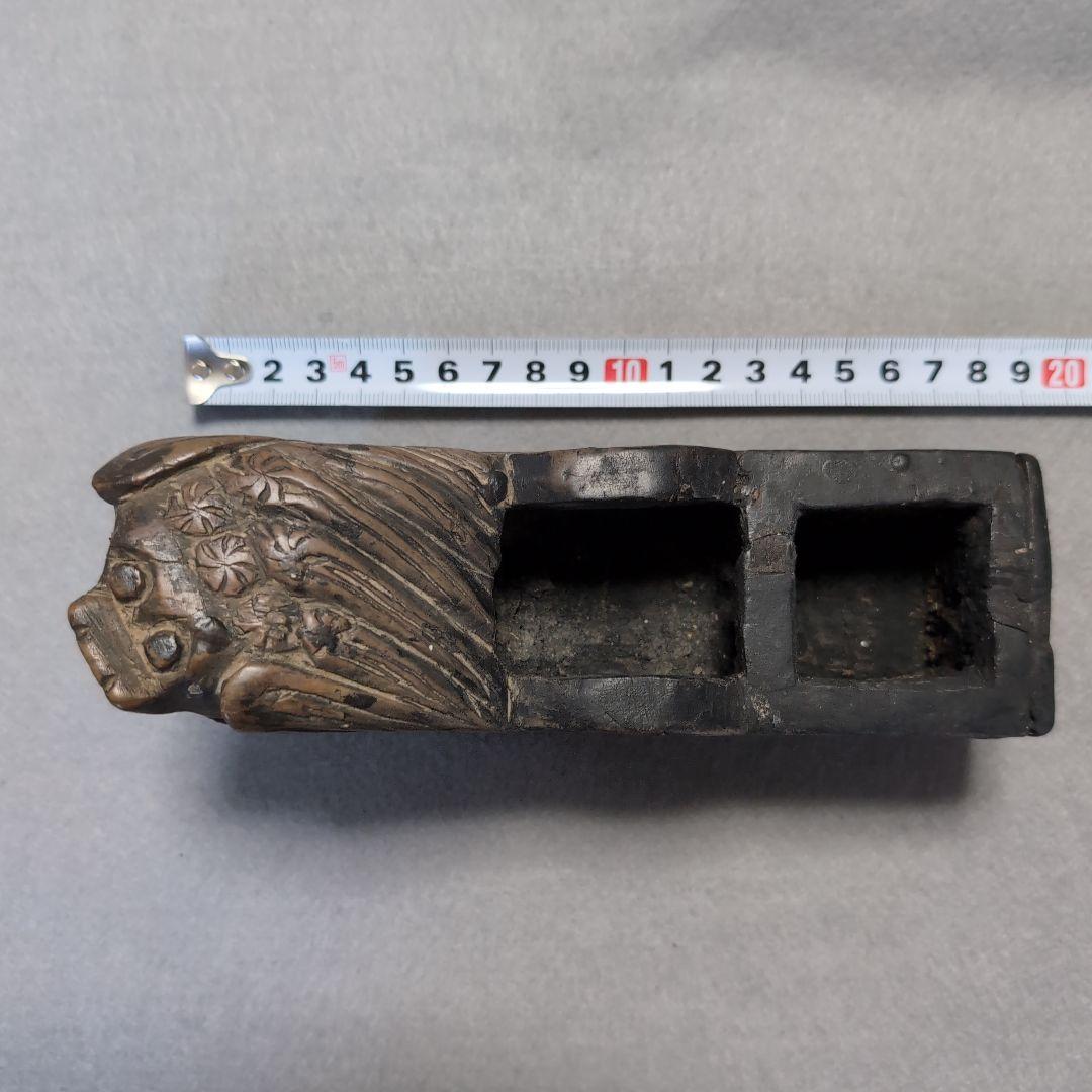 李朝 木製 獅子型 墨壺 木製墨壺 李朝木工 獅子型墨壺 李朝墨壺 李朝工芸