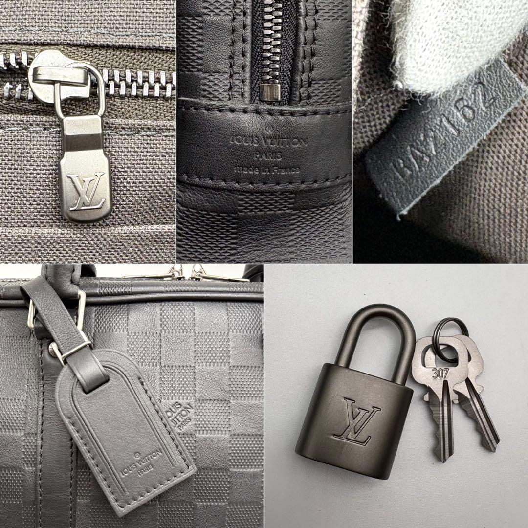 【極美品】ルイヴィトン ダミエ アンフィニ ポルトドキュマン ヴォワヤージュ 黒