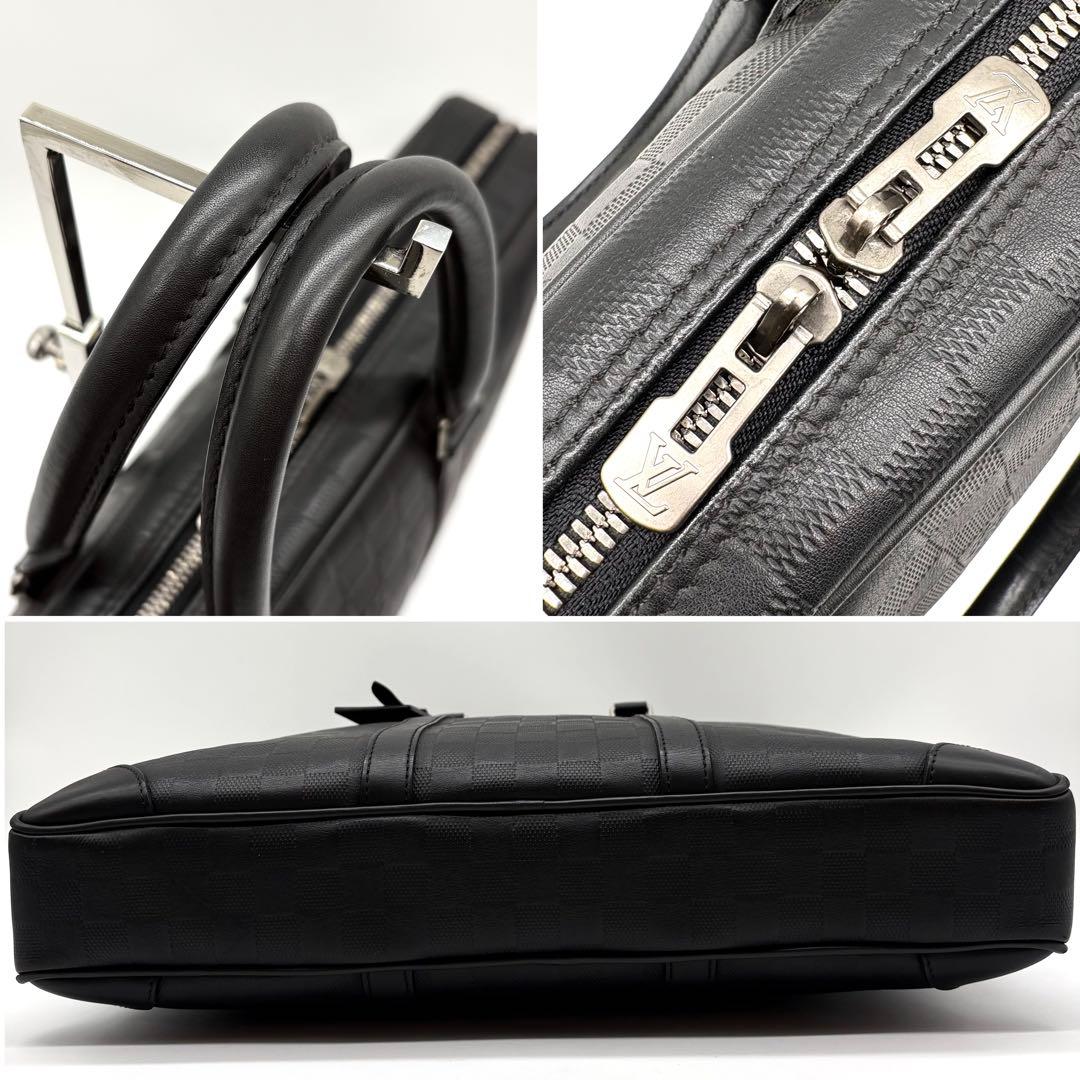 【極美品】ルイヴィトン ダミエ アンフィニ ポルトドキュマン ヴォワヤージュ 黒