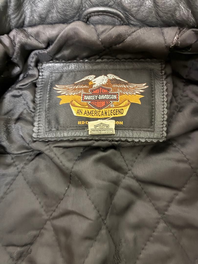 Harley Davidson 90s ブラック シングルライダースジャケット