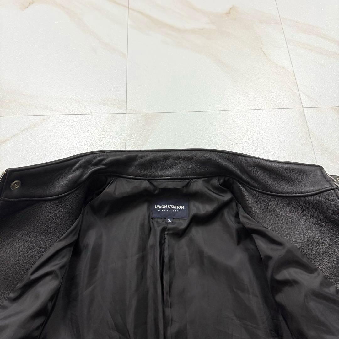 UNION STATION by メンズ・ビギ 羊革 ライダース ジャケット