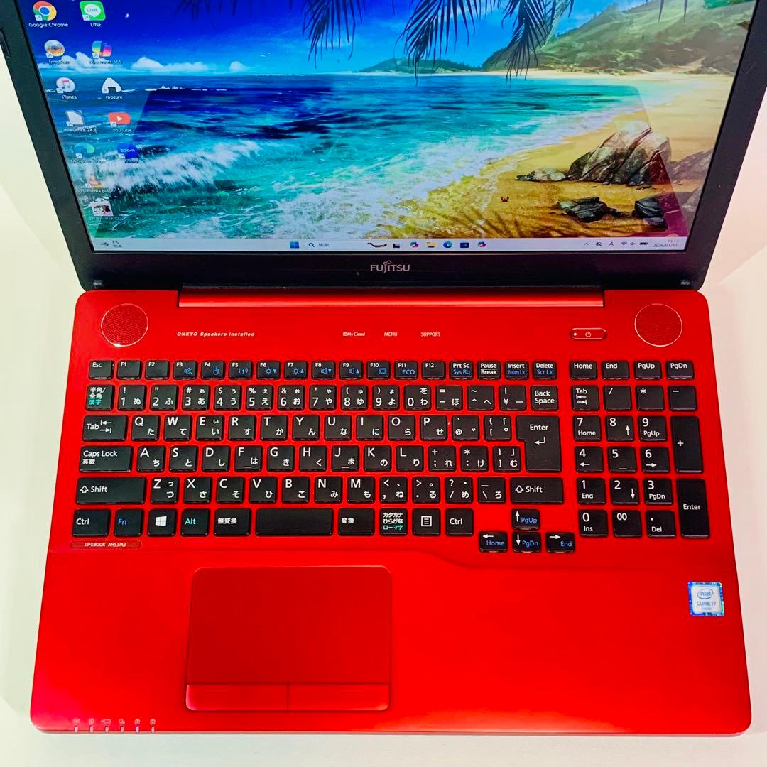 Core i7✨SSD1TB✨16GB✨Windows 11✨赤✨ノートパソコン