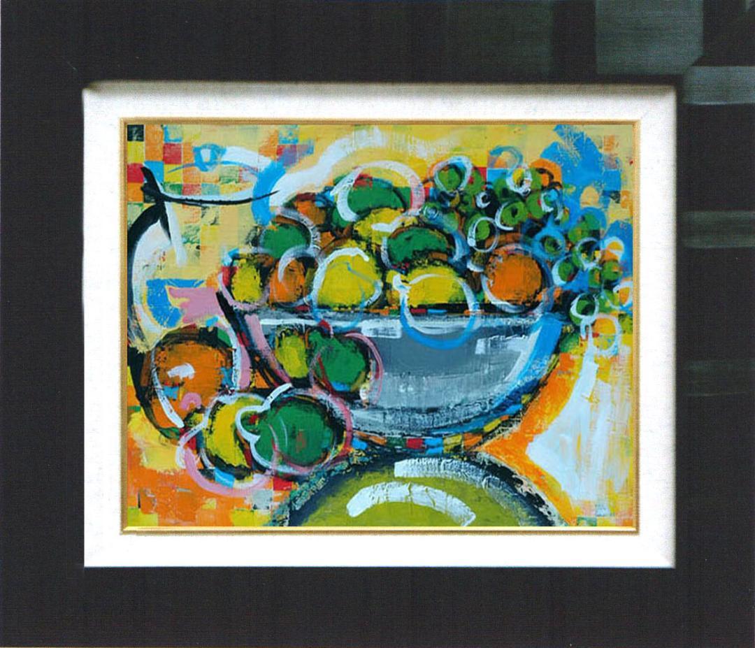 油絵 絵 絵画 インテリア uF6-061604 静物 果物 花瓶