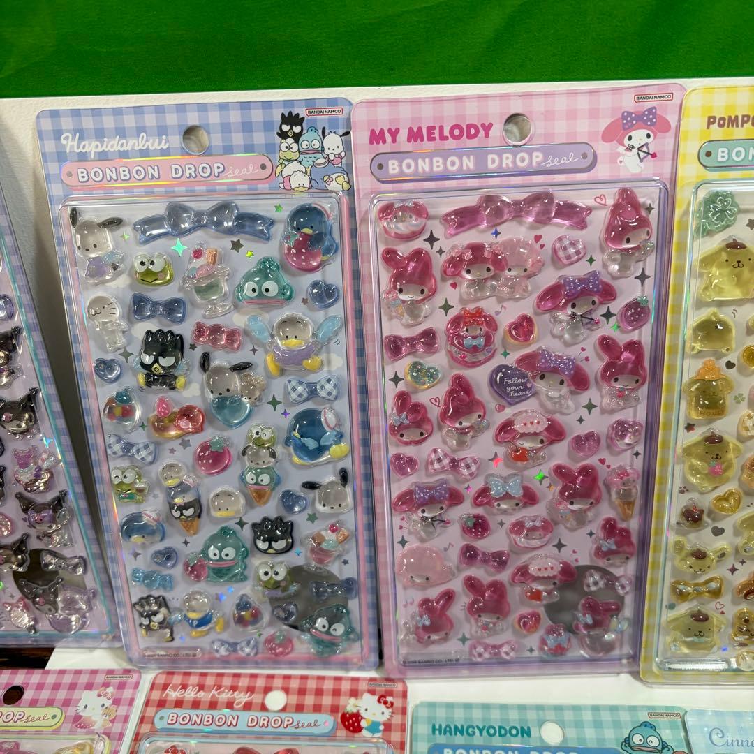 【正規品】ボンボンドロップシール　サンリオ　ディズニー　9枚セット