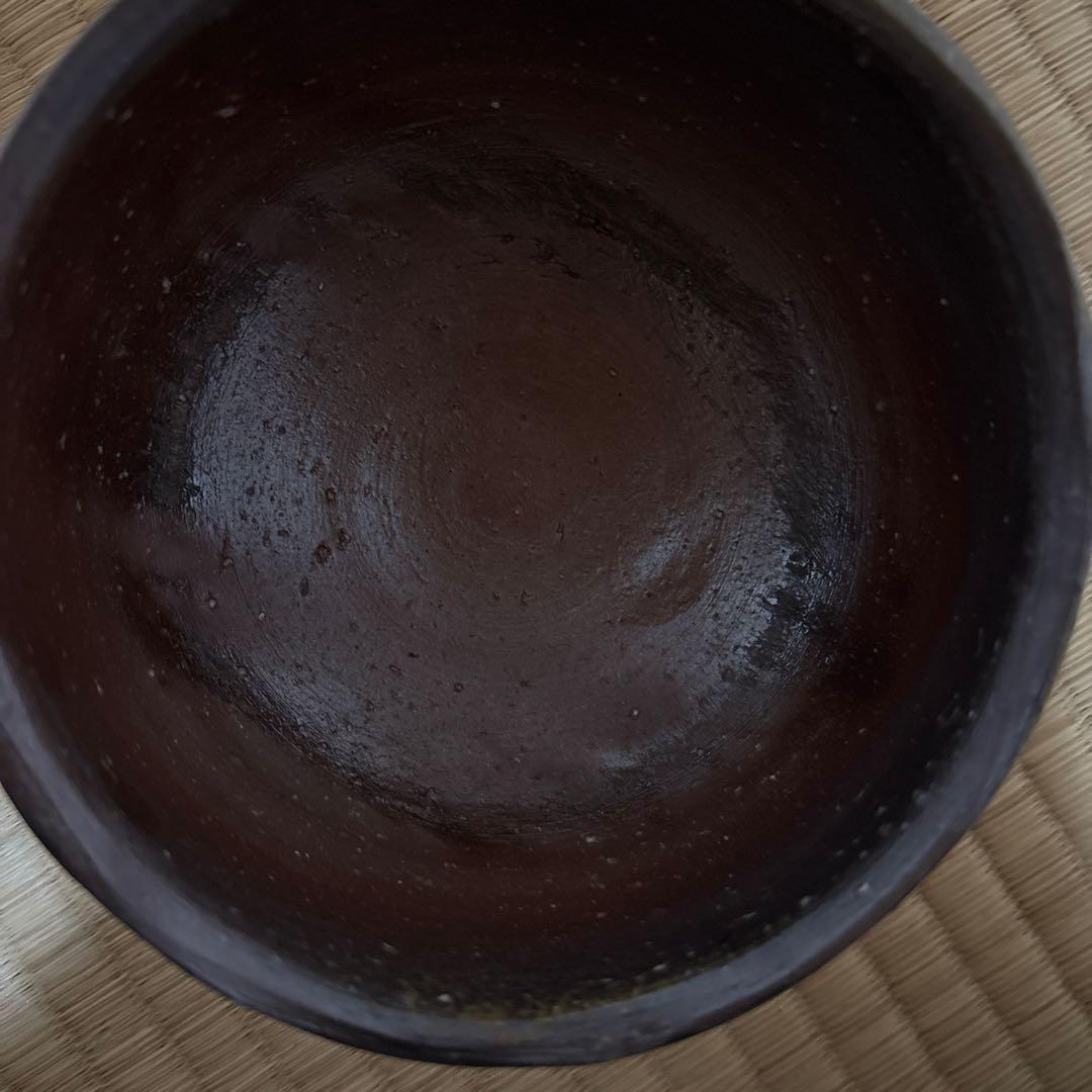 【未使用】備前焼　岡山県重要無形文化財藤原建作　 合箱合布 抹茶碗 茶道具