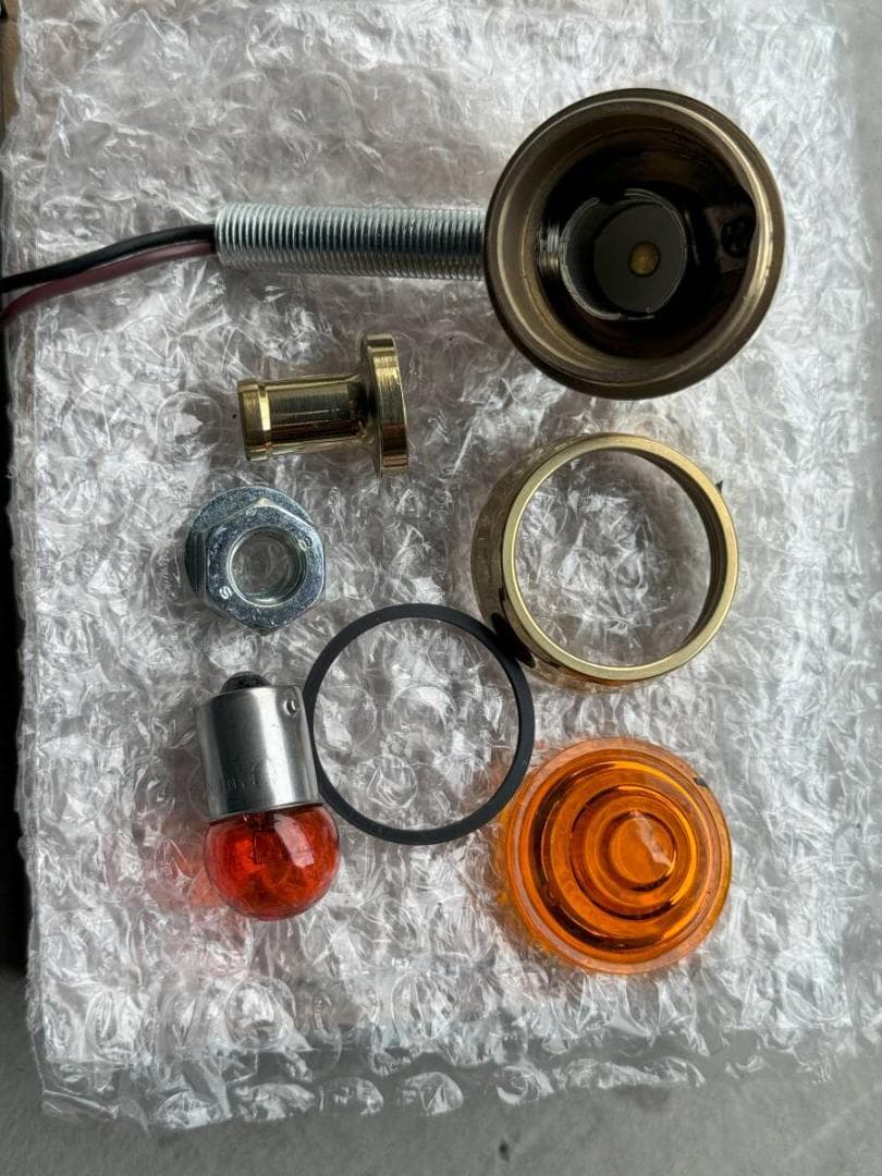 ブラス ハーレー ビンテージ チョッパー ボバー ウインカー4個セット