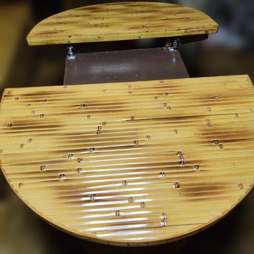 梅里竹芸　竹製キャスター付き　テーブル