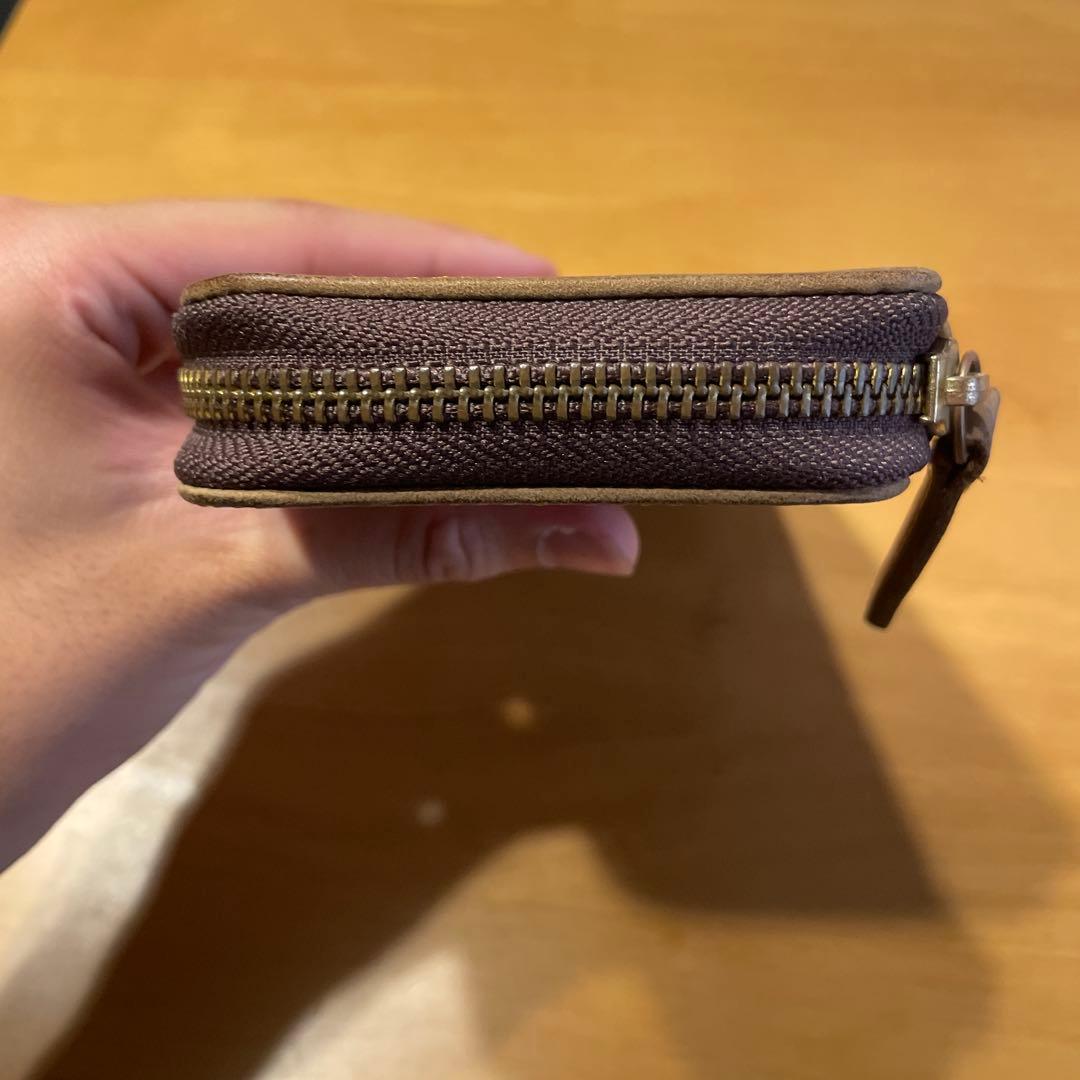 バハギア & クラフト ラウンドジップペンケース コンパクト　オリーブブラウン