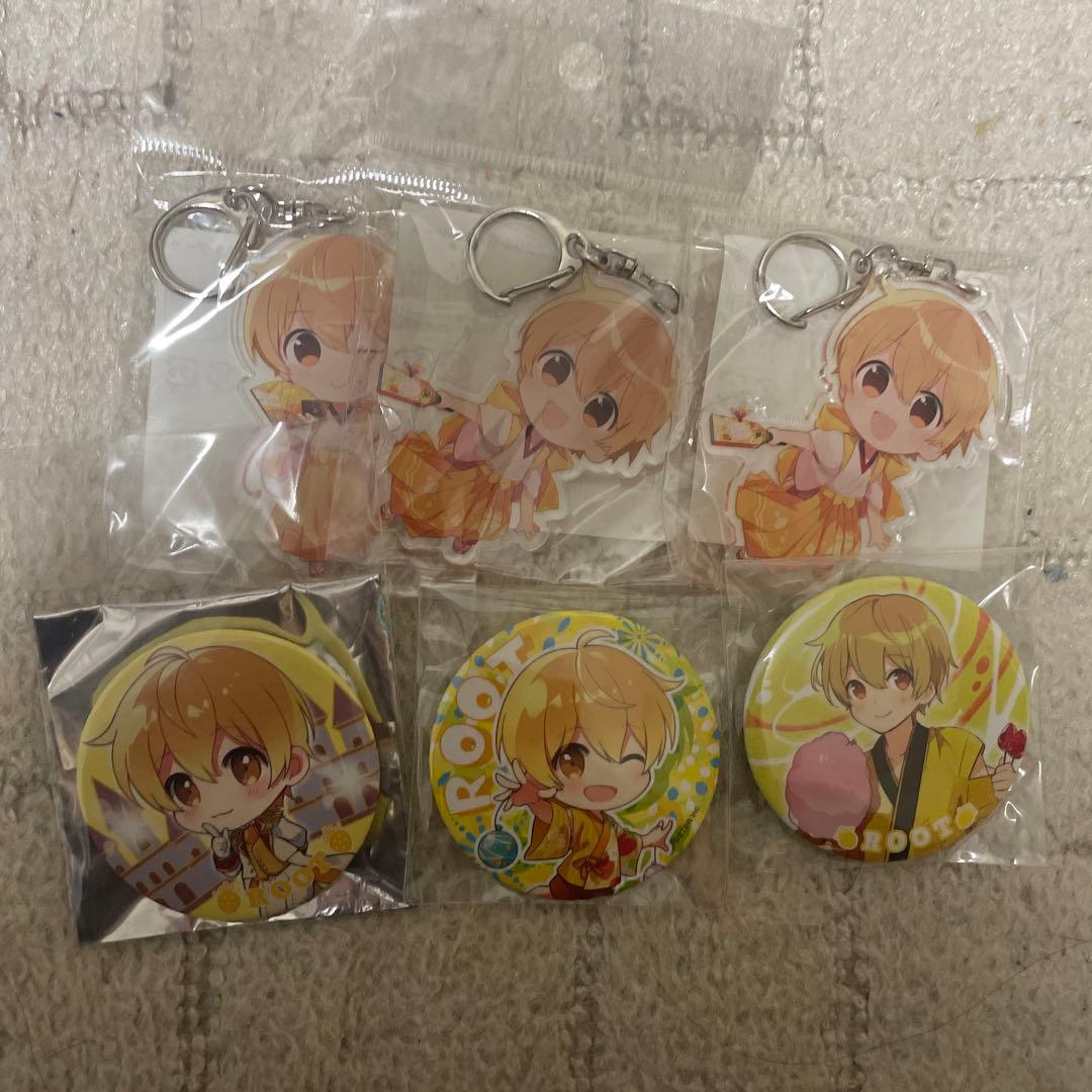 すとぷり るぅとくん アクリルキーホルダー＆缶バッジセット すとろべりーぷりんす