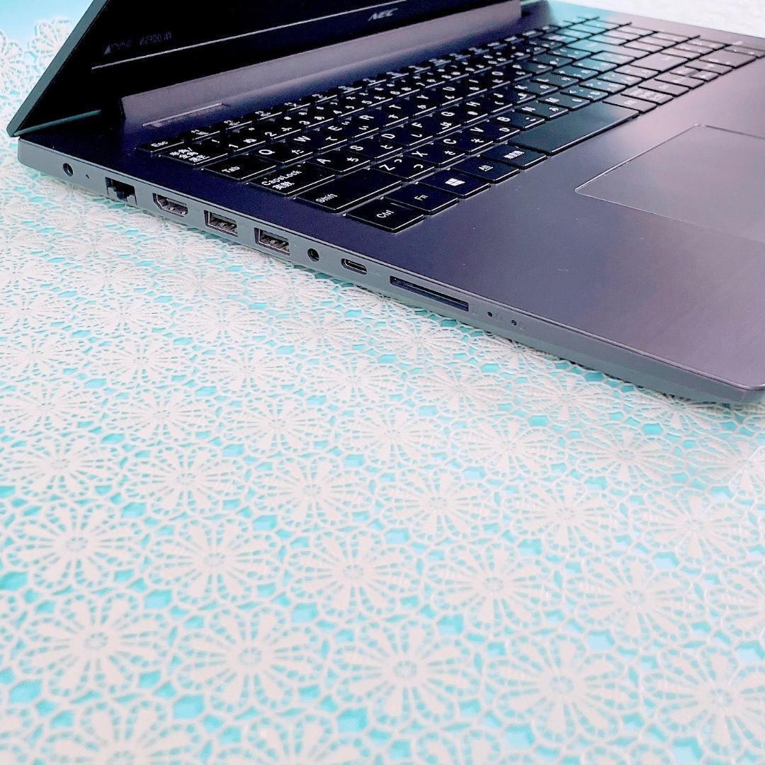 美品✨たっぷり大容量1TB❣️サクサク動く薄型ノートパソコン✨️カメラ付きおしゃれ黒