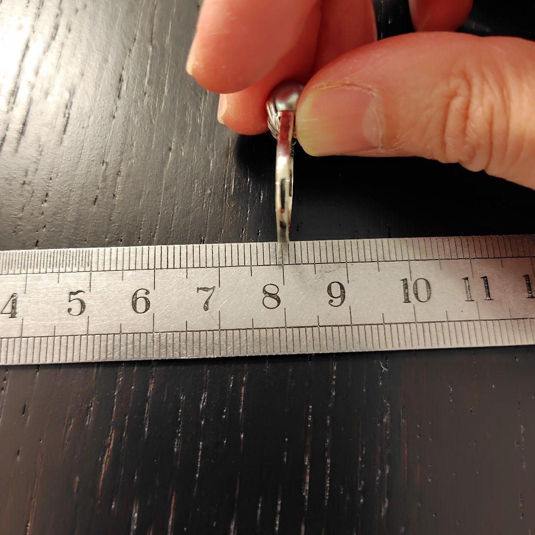 【気品漂う】K14WG グレーパール リング（8号〜9号相当）