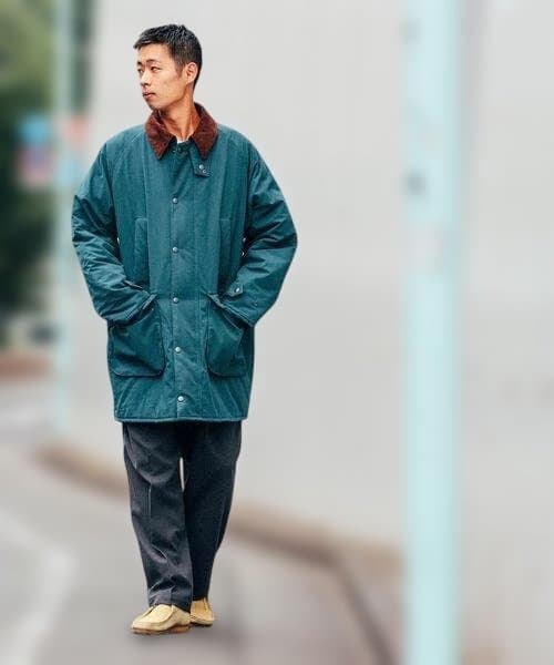 BEAMS グリーン フィールドコート メンズ　M