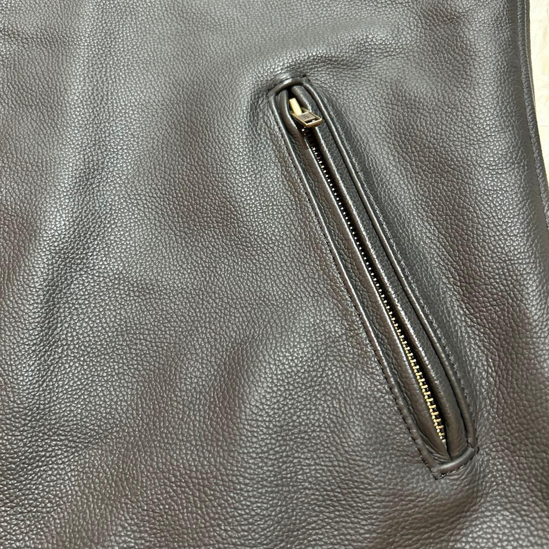 Rookie Leathers シングル ライダース ジャケット 4L 牛革