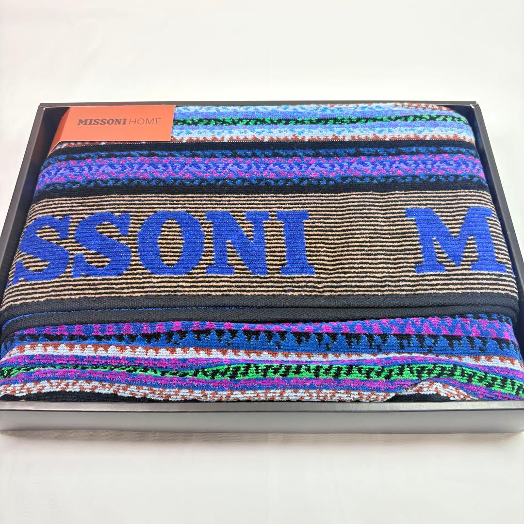 MISSONI ミッソーニ　バスタオル　ブルー　ギフト