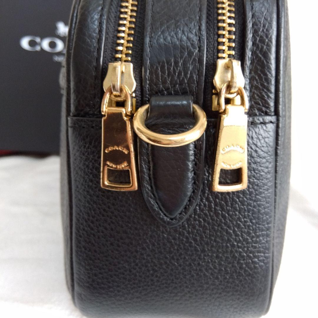 COACH ジェス ショルダーバッグ カメラバッグ ダブルファスナー レザー