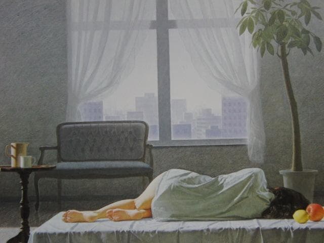 三浦明範、【生贄】、希少な額装用画集画、新品高級額 額装付、状態良好