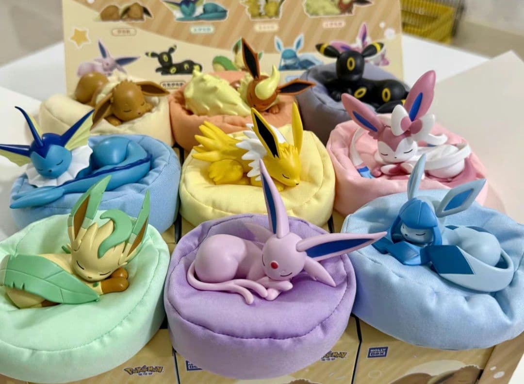 新品未開封品 ポケモン公式 イーブイ すやすやフィギュア 9種コンプリートセット