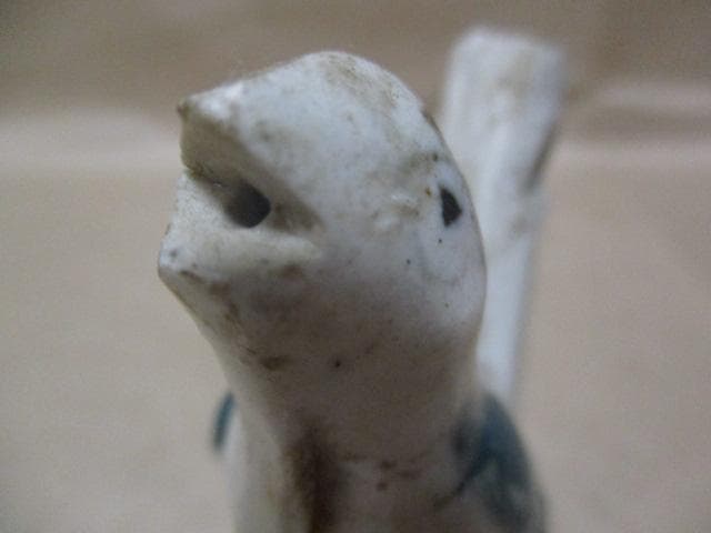 中国　唐代　白磁小鳥の笛　I34-3