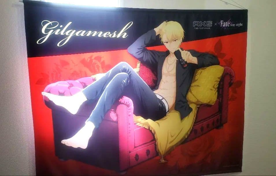 【非売品】AXE×FateHFコラボギルガメッシュ特大タペストリー
