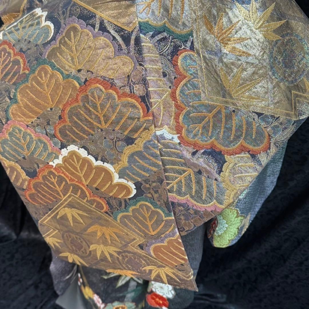 美品　総絞り　本絞り　松竹梅　金彩　駒刺繍　逸品　フルセット　振袖　振り袖