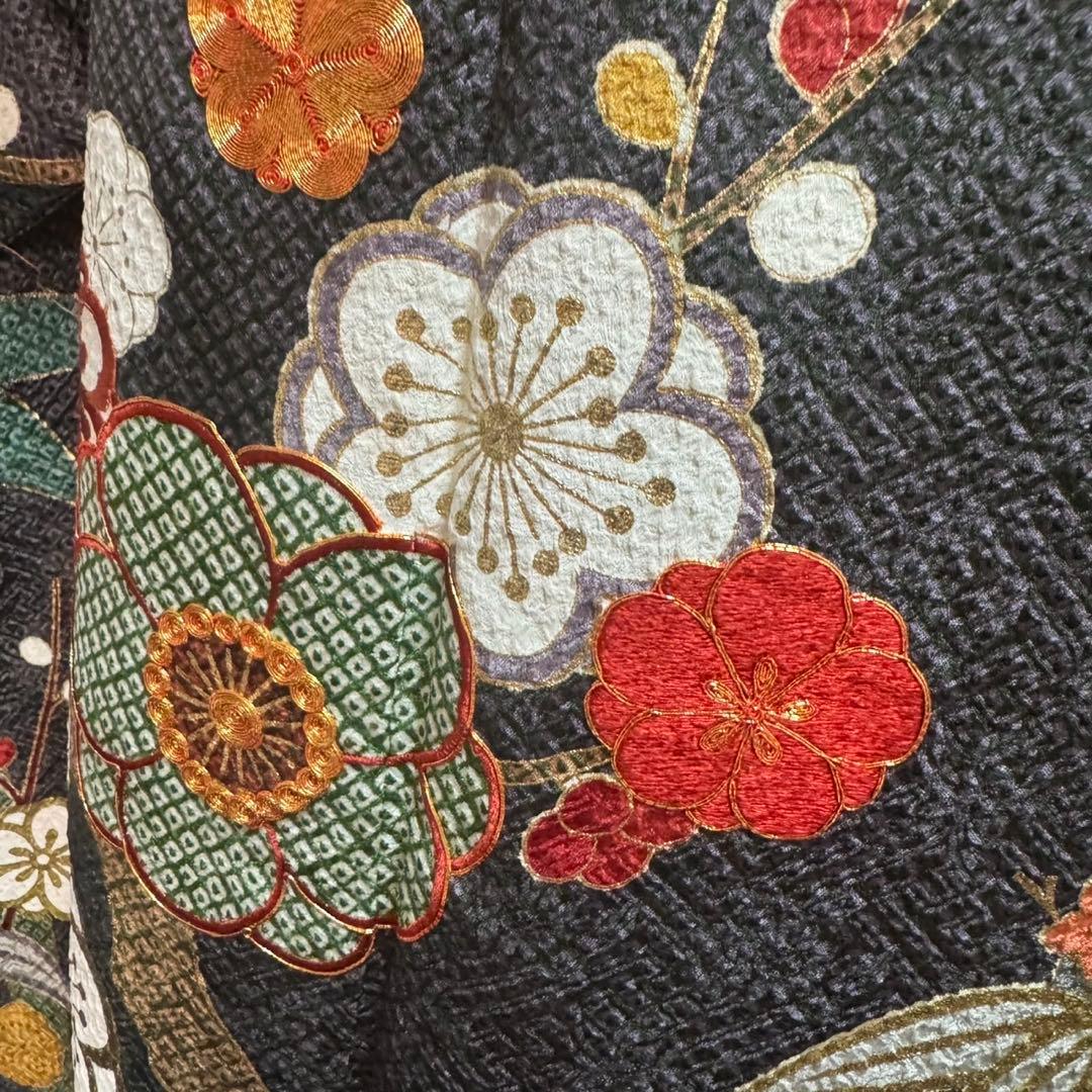 美品　総絞り　本絞り　松竹梅　金彩　駒刺繍　逸品　フルセット　振袖　振り袖