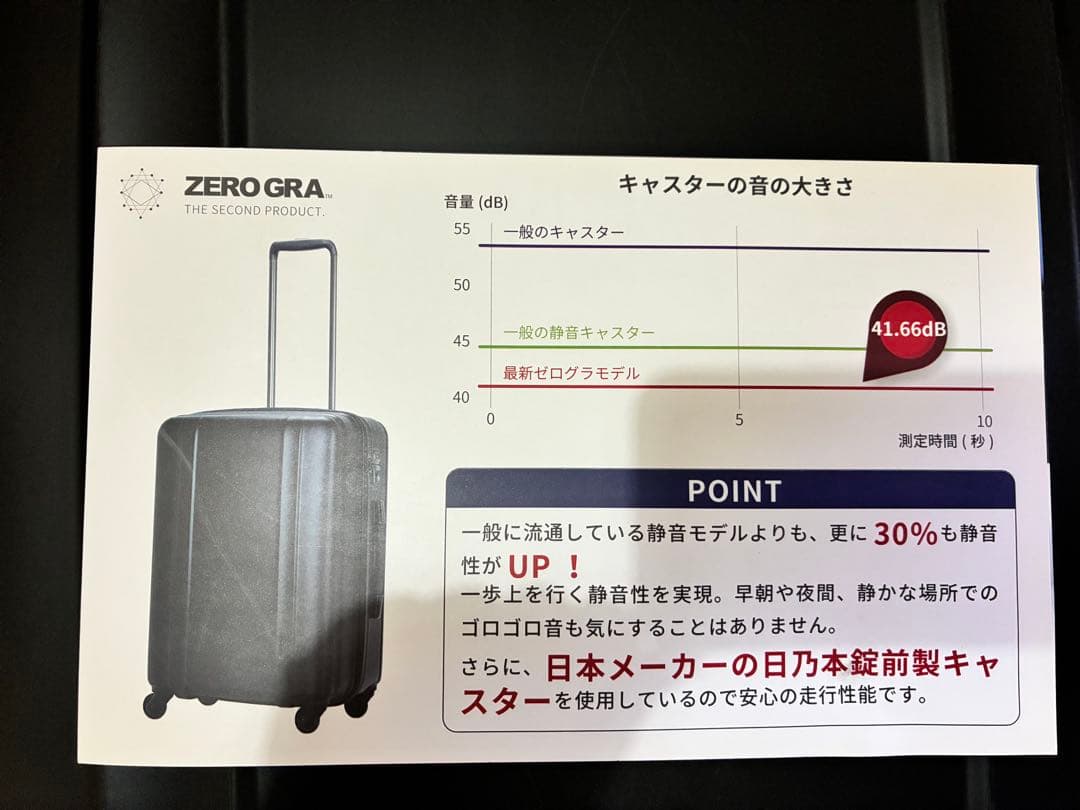 ZEROGRA ゼログラ ハードジッパーケース超軽量 大型Lサイズ