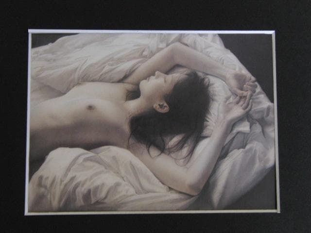 諏訪敦、【ゆうなぎ】、希少な額装用画集より、新品額装付、状態良好