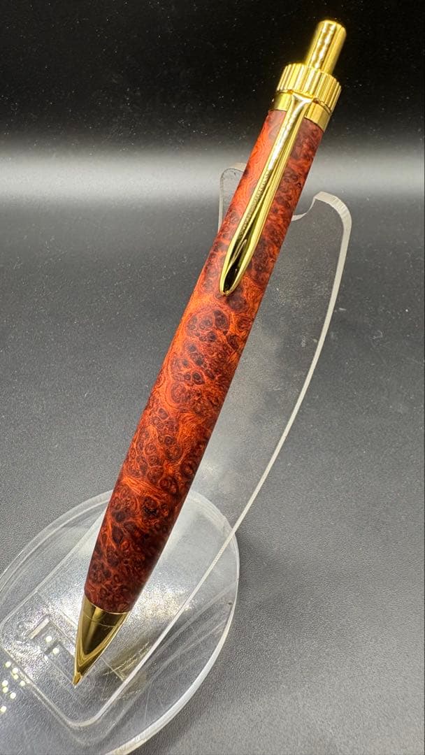 476 超極上　本花梨　瘤杢　木軸シャーペン　木軸ボールペン