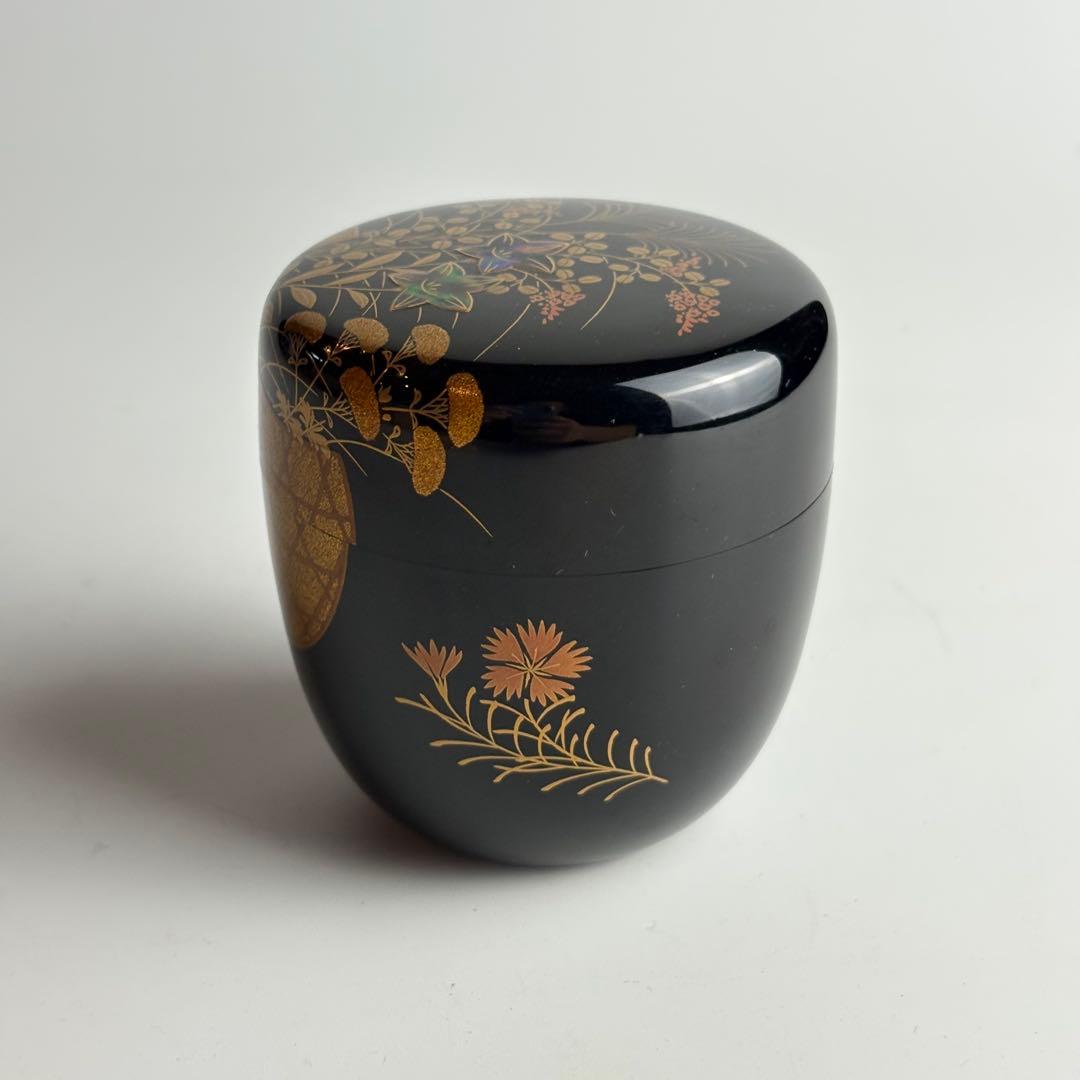 蒔絵 中棗 茶道具 茶器 棗 漆塗 金蒔絵 漆芸