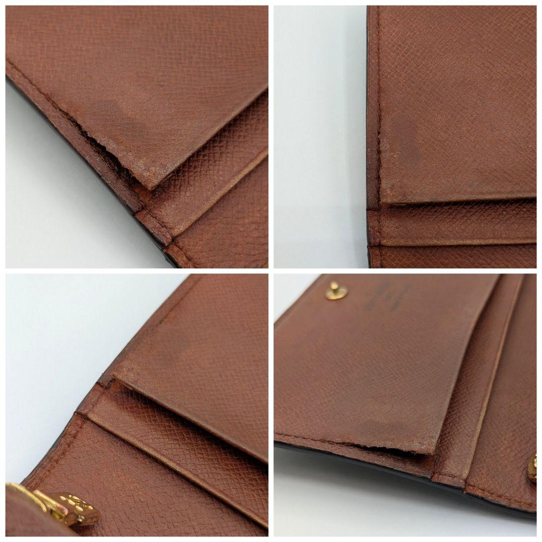 ルイヴィトン 二つ折り財布 トレゾール ブラウン モノグラム 外見美品