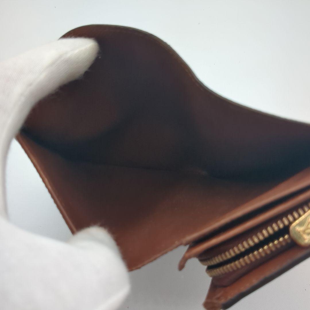 ルイヴィトン 二つ折り財布 トレゾール ブラウン モノグラム 外見美品