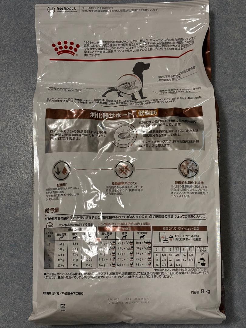 消化器サポート低脂肪8kg ロイヤルカナン