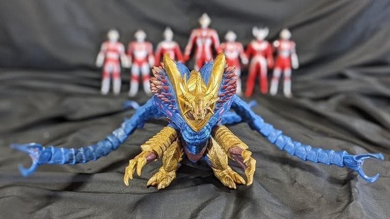 Ｕキラーザウルス＆メビウス＋ウルトラ６兄弟（バンダイ）ソフビ２体＋６体セット