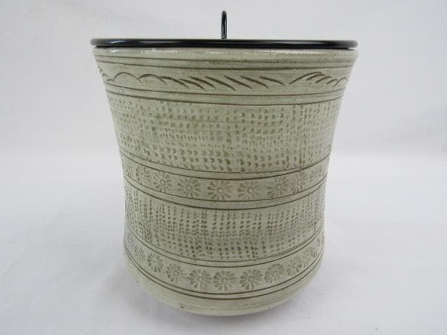 Y5-0824 ◇茶道具 高麗青磁 韓国 人間文化財 (人間国宝) 池順鐸 水指