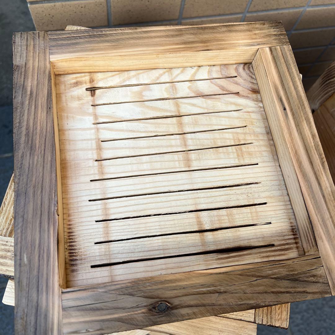 日本ミツバチ重箱式巣箱　手作り　4段　　　2