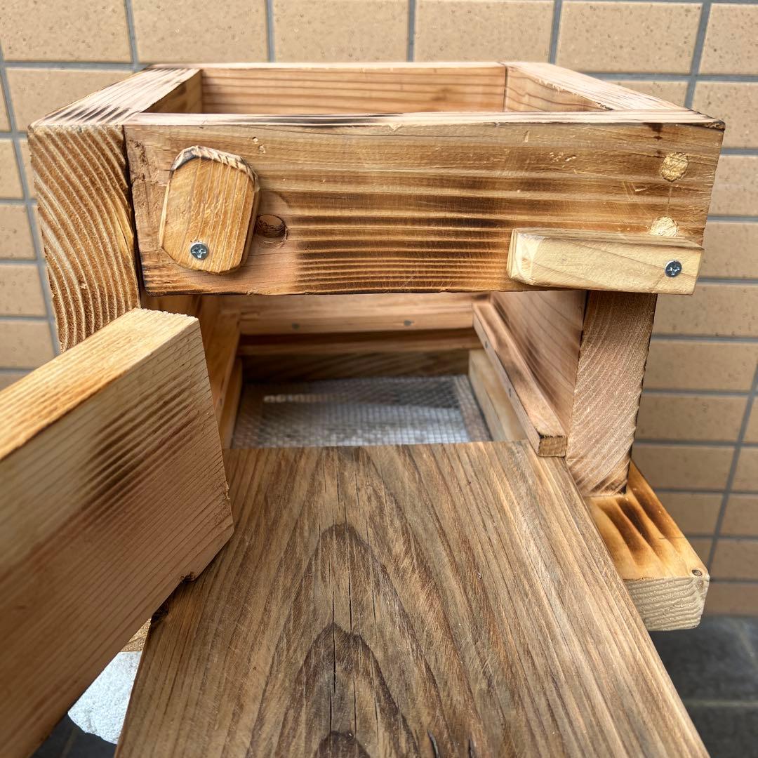 日本ミツバチ重箱式巣箱　手作り　4段　　　2